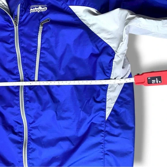 Patagonia Mens Velocity O2 Shell Windbreaker Full Zip Jacket Blue Size M - Picture 7 of 12
